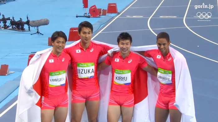 歴史的快挙！日本男子が400mリレーで銀メダル（16年リオ）